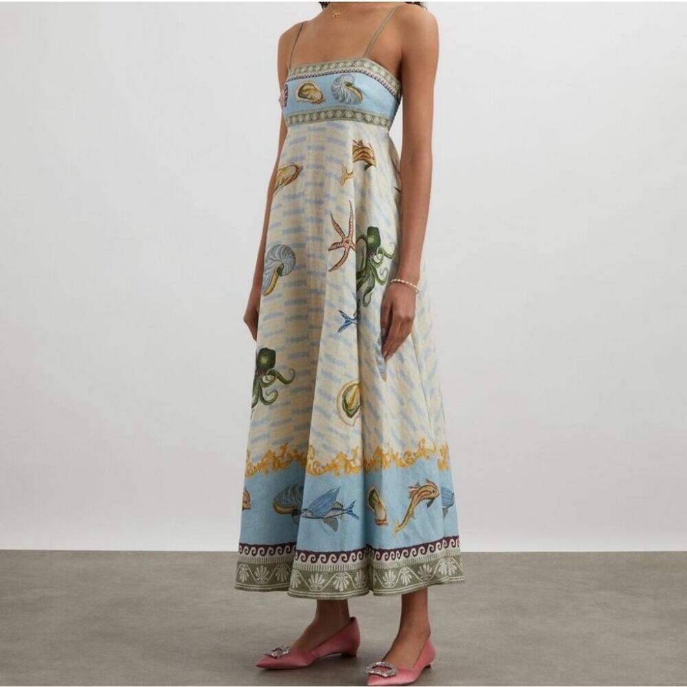 Alemais Bath House Sundress Nautical Multi size 0 NWD - Picture 3 of 10